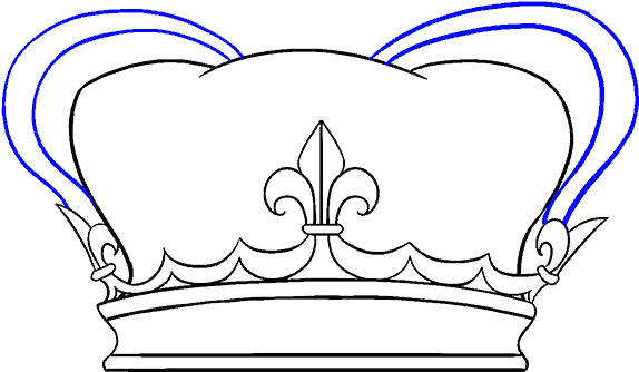 How To Draw Crown - Drawing (678x600), Png Download