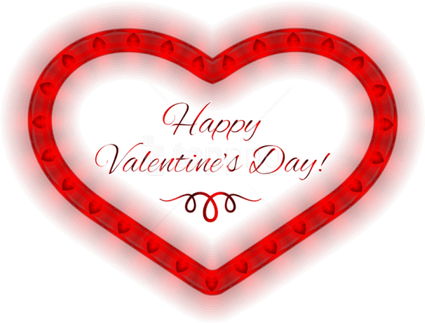 Free Png Download Happy Valentines Day Heart Png Images - Happy Valentines Day Png Download (850x645), Png Download