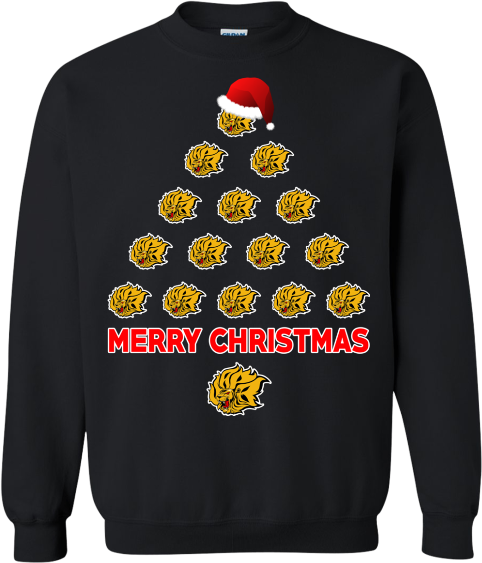Arkansas-pine Bluff Golden Lions Ugly Christmas Sweaters - Sweater (1155x1155), Png Download