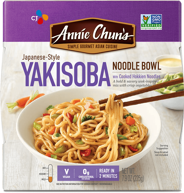 Japanese-style Yakisoba Noodle Bowl - Asian Noodle Bowl Vegan (980x980), Png Download