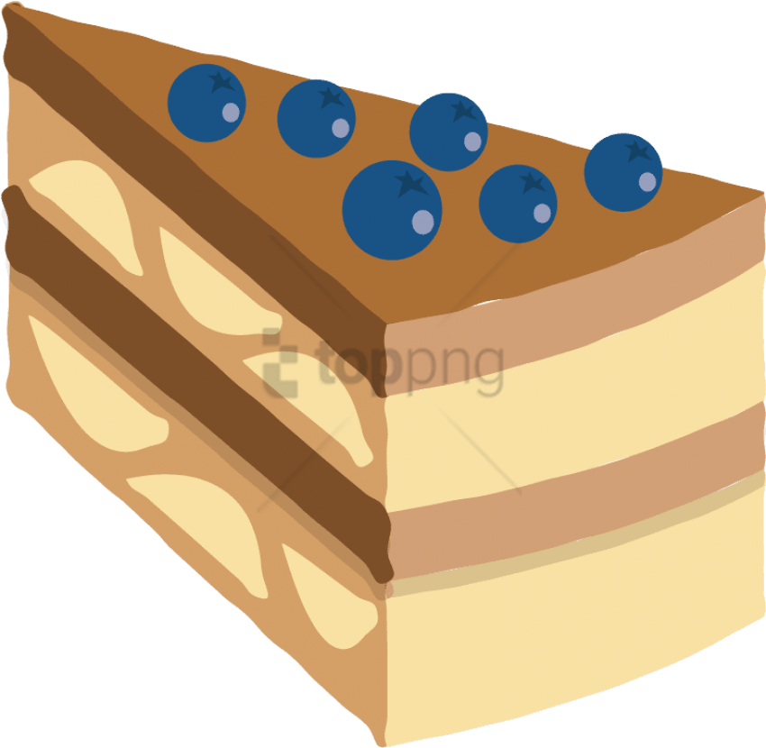 Free Png Cheesecake Birthday Cake Slice Slice Chocolate - Piece Of Cake Vector Png (850x830), Png Download
