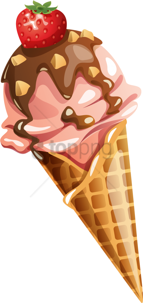 Free Png Ice Cream Frutti Di Bosco Euclidean Vector - Clipart Ice Cream In Hand (480x1013), Png Download
