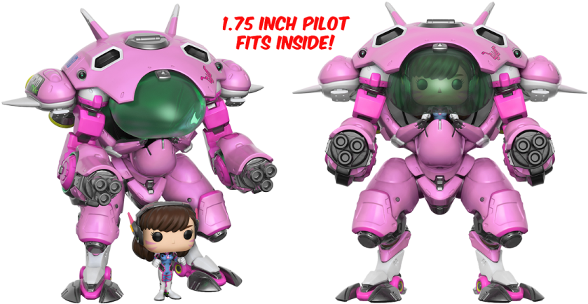 Va With Meka Pop Vinyl Figure - Blizzard Exclusive の D Va (900x900), Png Download
