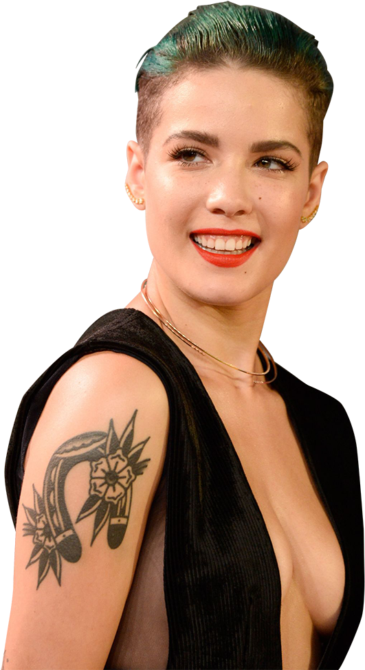 Halsey - Cobie Smulders And Halsey (665x1000), Png Download