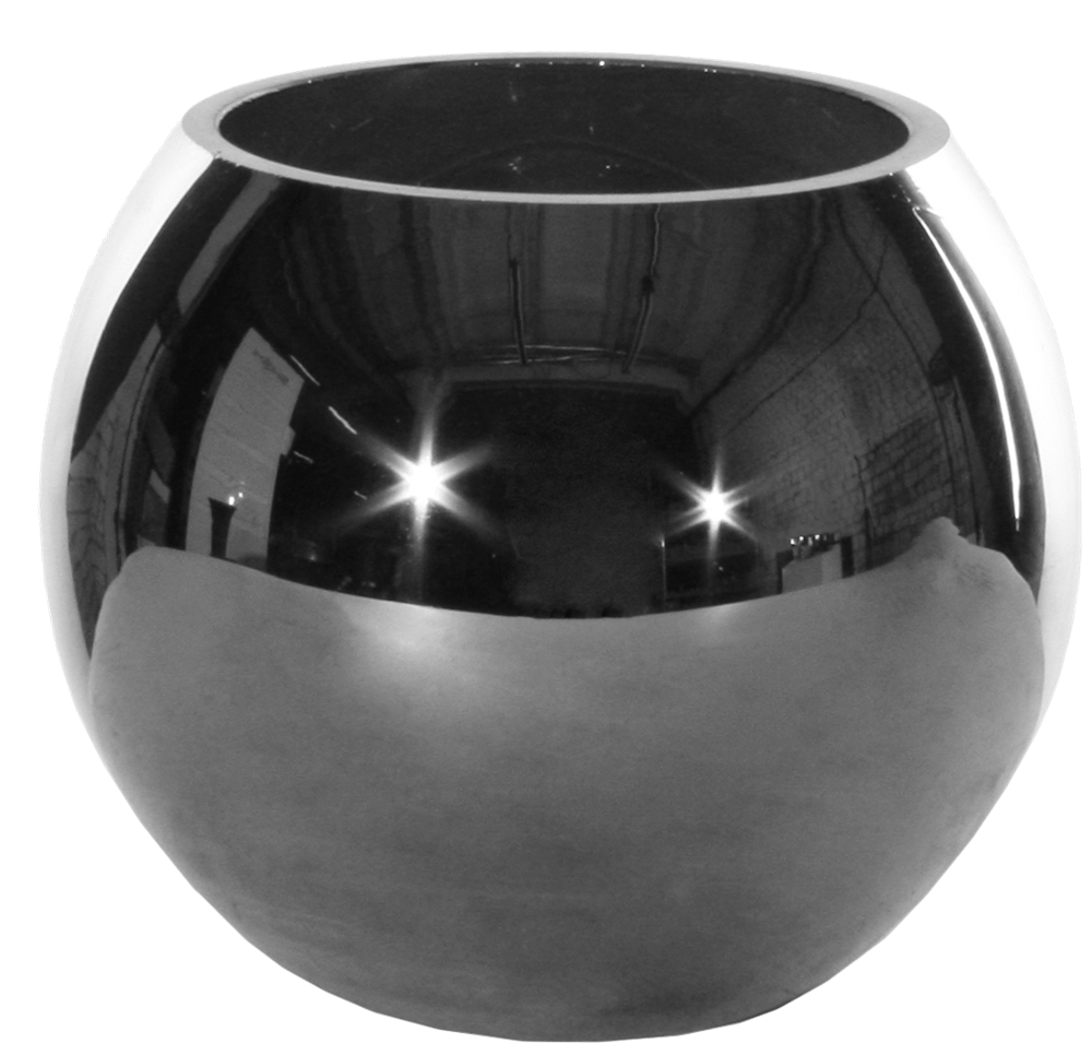 Vase Ball Dark Silver - Vase (1000x955), Png Download