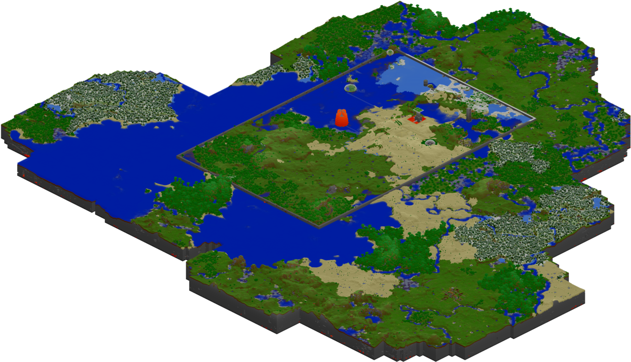 Current Minecraft Surface Map (1244x792), Png Download