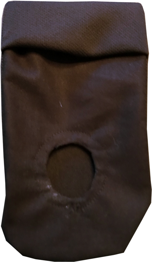 Solid Black Front - Leather (768x1024), Png Download