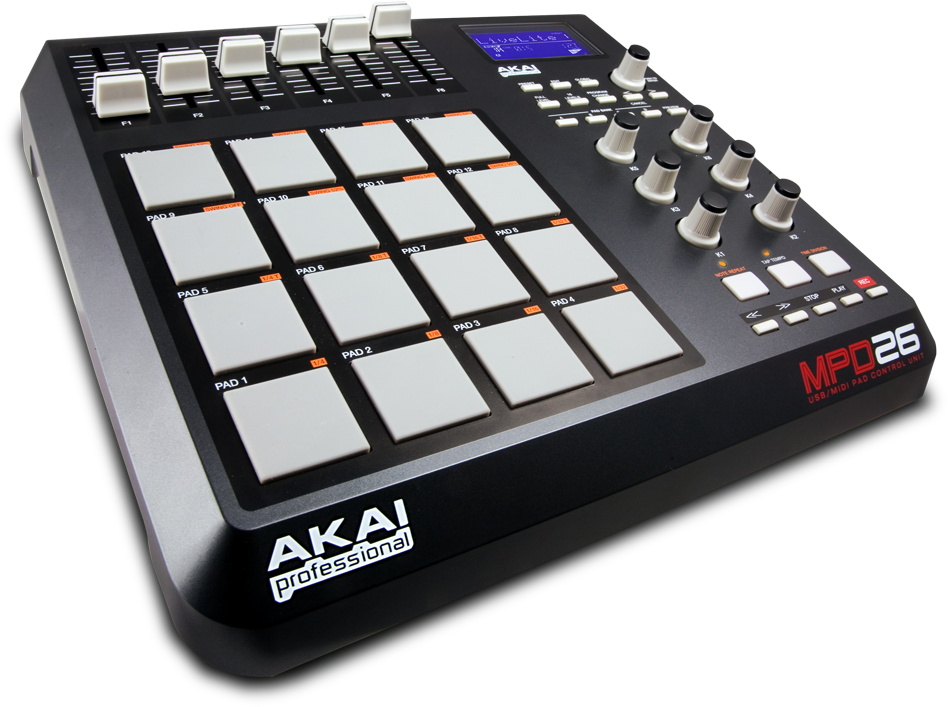 Akai Mpd26 Usb/midi Pad Controller - Akai Mpd 26 (1200x750), Png Download