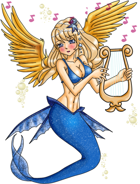 Adorable Cute Mermaid (600x779), Png Download