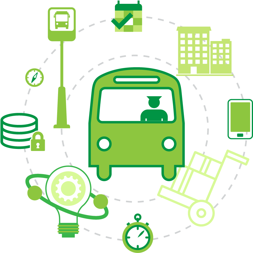 Ent-vision Launched Smart Transport - Smart Transportation Png (938x938), Png Download