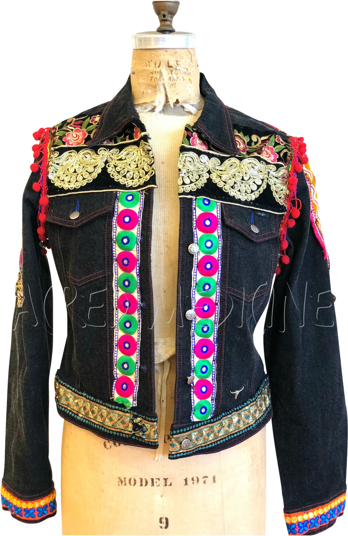 Load Image Into Gallery Viewer, Boho Chic The Gypsy - Leather Jacket (1413x2048), Png Download