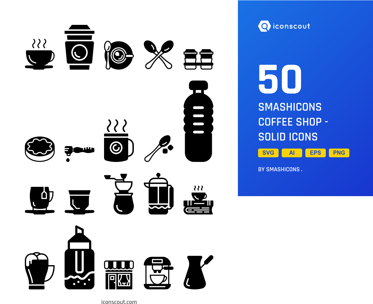 Smashicons Coffee Shop - Illustration (1200x987), Png Download