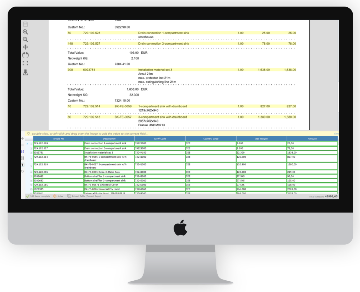 By Using Navitro Service For Extracting Customs Data, - Computer Monitor (1368x1107), Png Download