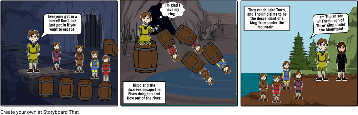 Hobbit - Cartoon (1164x385), Png Download