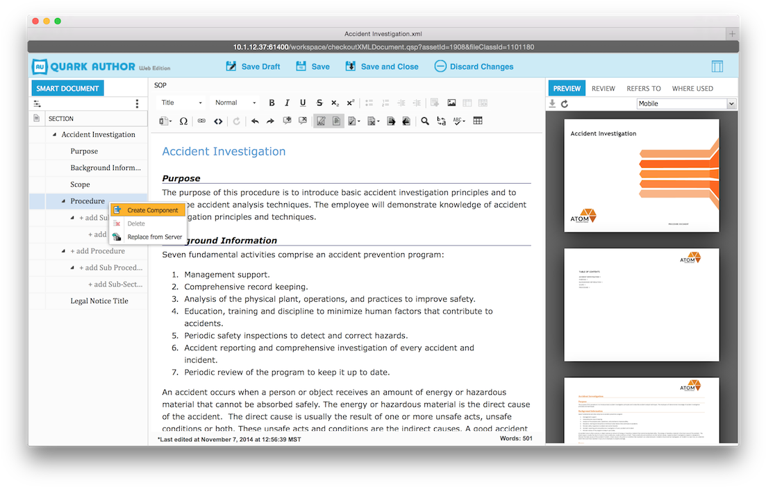Create New Components Or Reuse Content From The Server - Quark Web Author (1114x711), Png Download