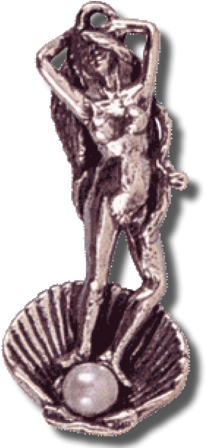 Aphrodite With Pearl Sterling Silver Pendant At Mystic - Pendant (900x900), Png Download