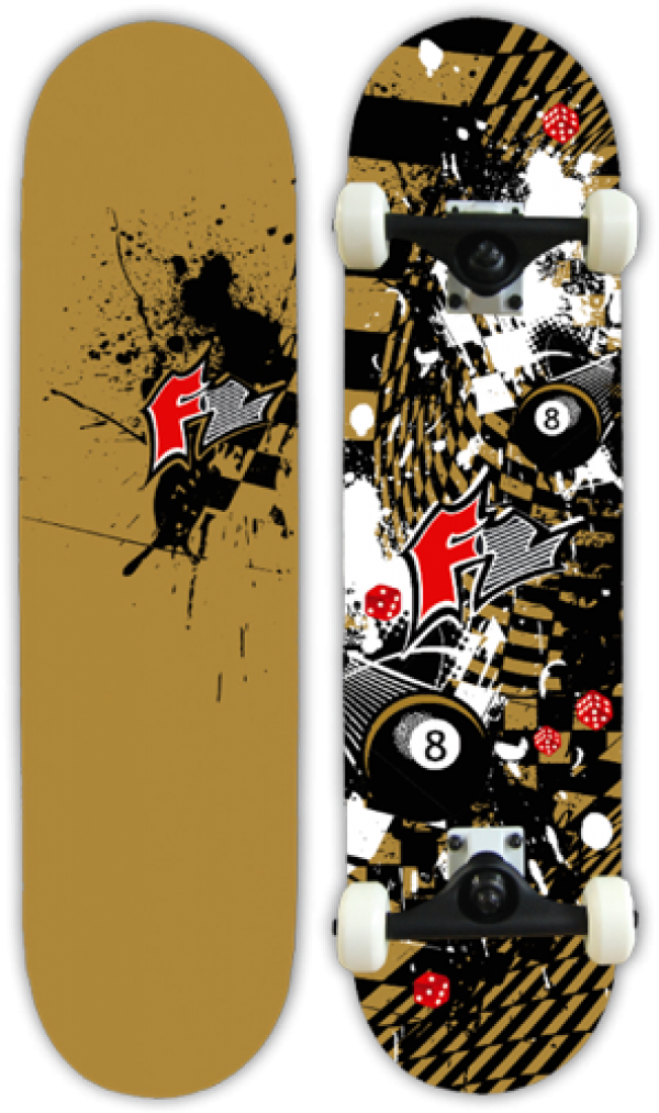 Skateboard Png Free Download - Skateboard Deck (600x1013), Png Download