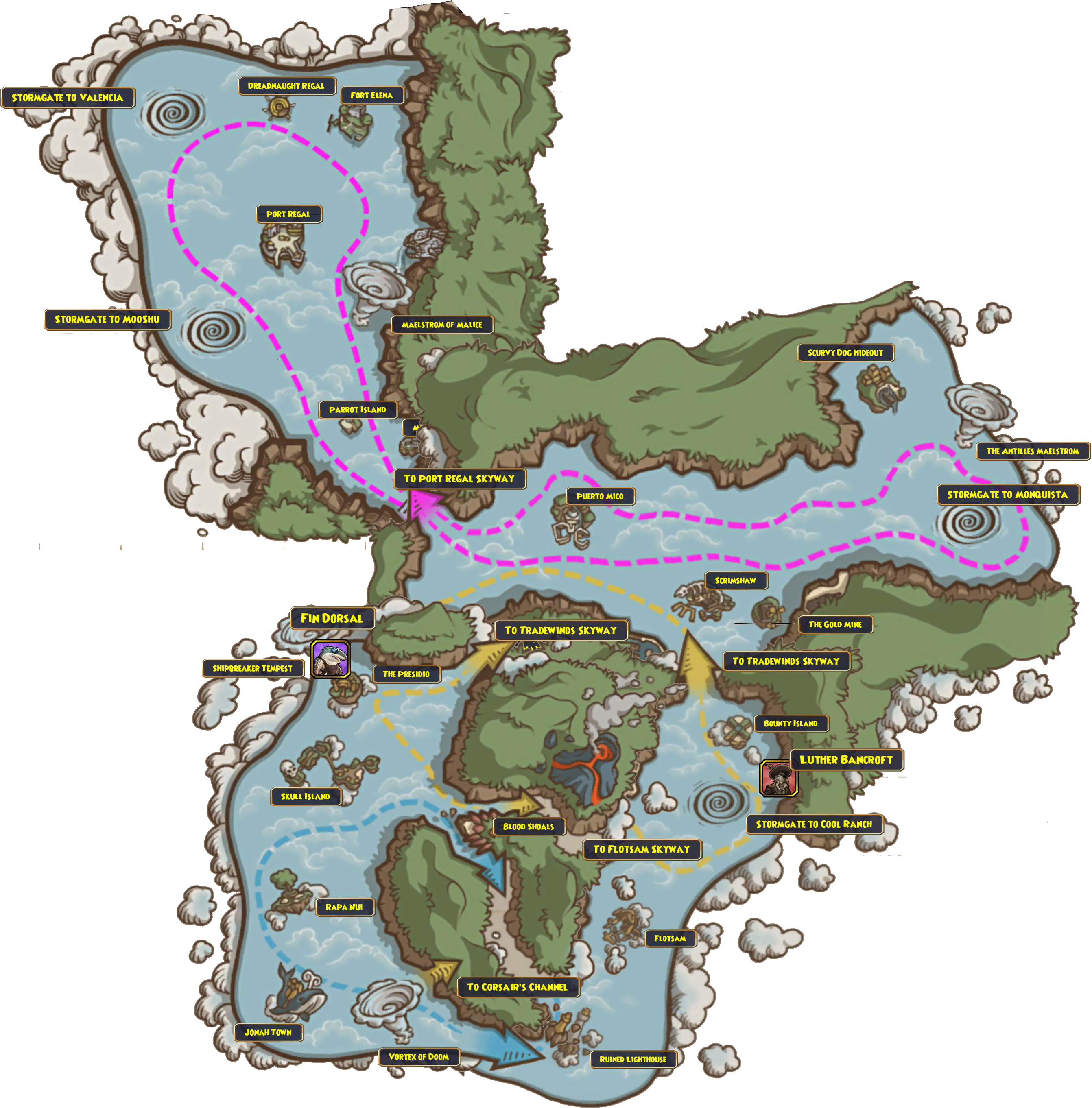 Map Of Pirate Pirates (2733x2777), Png Download