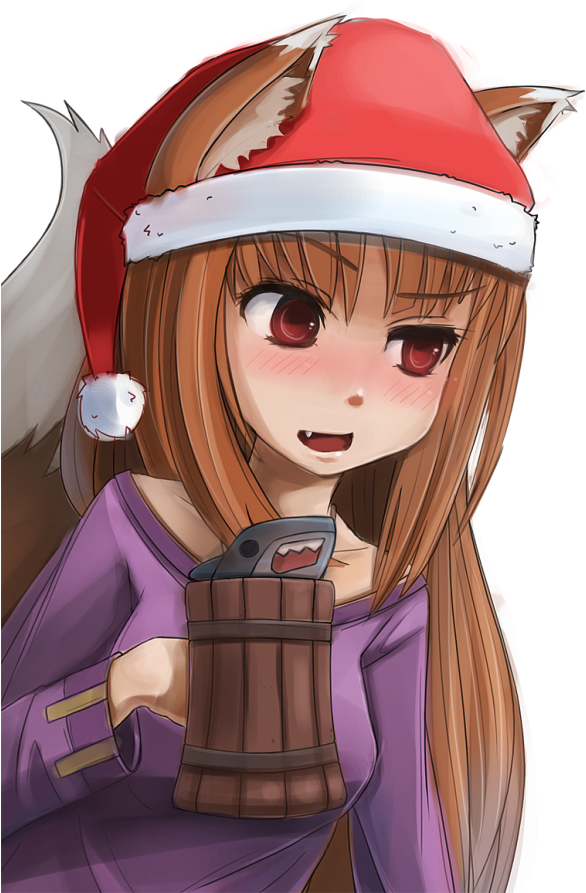 Png - Spice And Wolf Christmas (618x898), Png Download