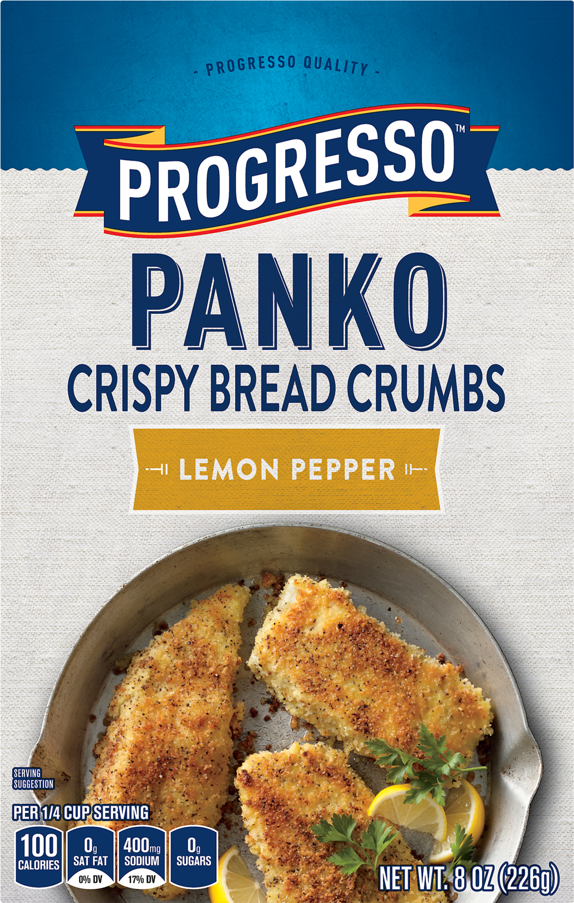 Baked Lemon Pepper Chicken - Progresso Panko Bread Crumbs (1800x1800), Png Download