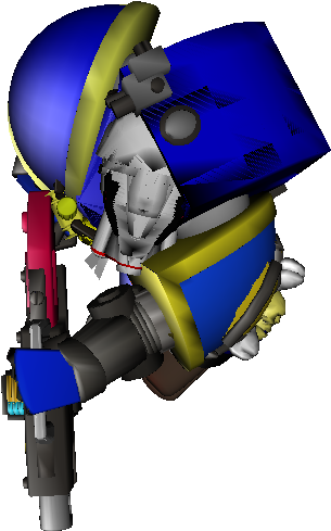 Chaos Terminator With Plasma Rifle - Dundjinni Marine Png (530x668), Png Download