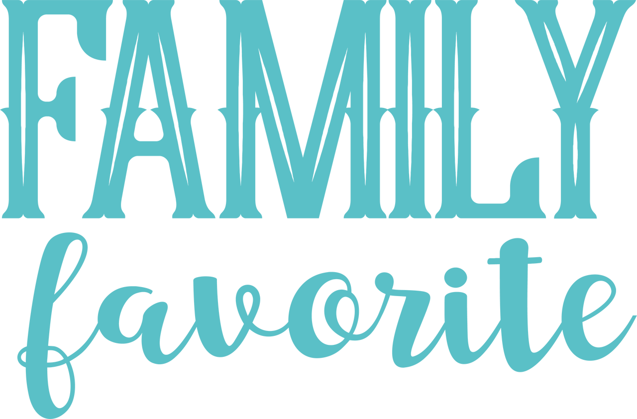 Family Favorite Svg Cut File - Calligraphy (1280x842), Png Download