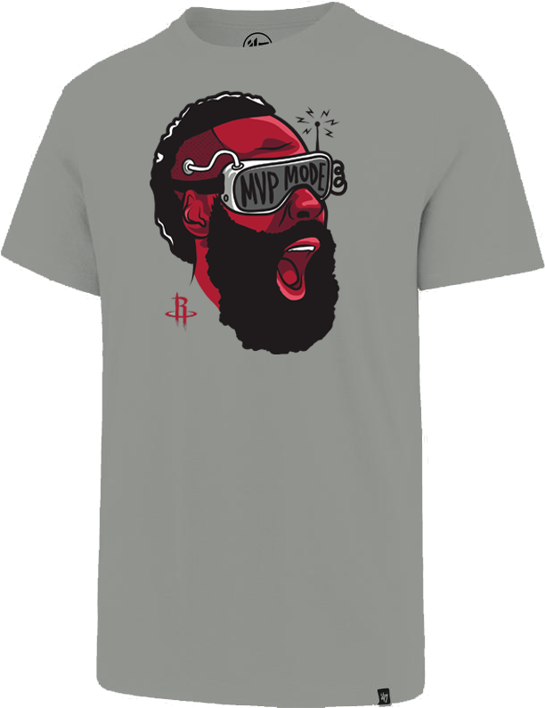 Men's Houston Rockets '47 Harden Mvp Mode Shirt - Football Helmet (834x834), Png Download