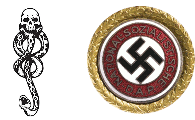 Warner Bros Entertainment / Nsdap- Parteizeichen (right) - Gold Nazi Party Badge (800x400), Png Download