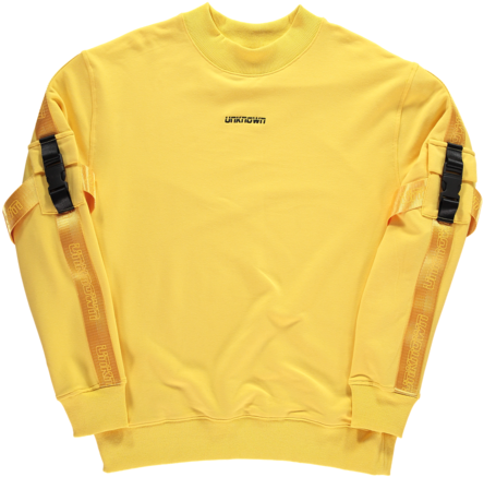 Yellow Tech Crewneck - Sweater (539x689), Png Download