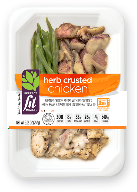 Carbs33gfiber4gnet Carbs29g - Perfect Fit Herb Crusted Chicken (465x661), Png Download