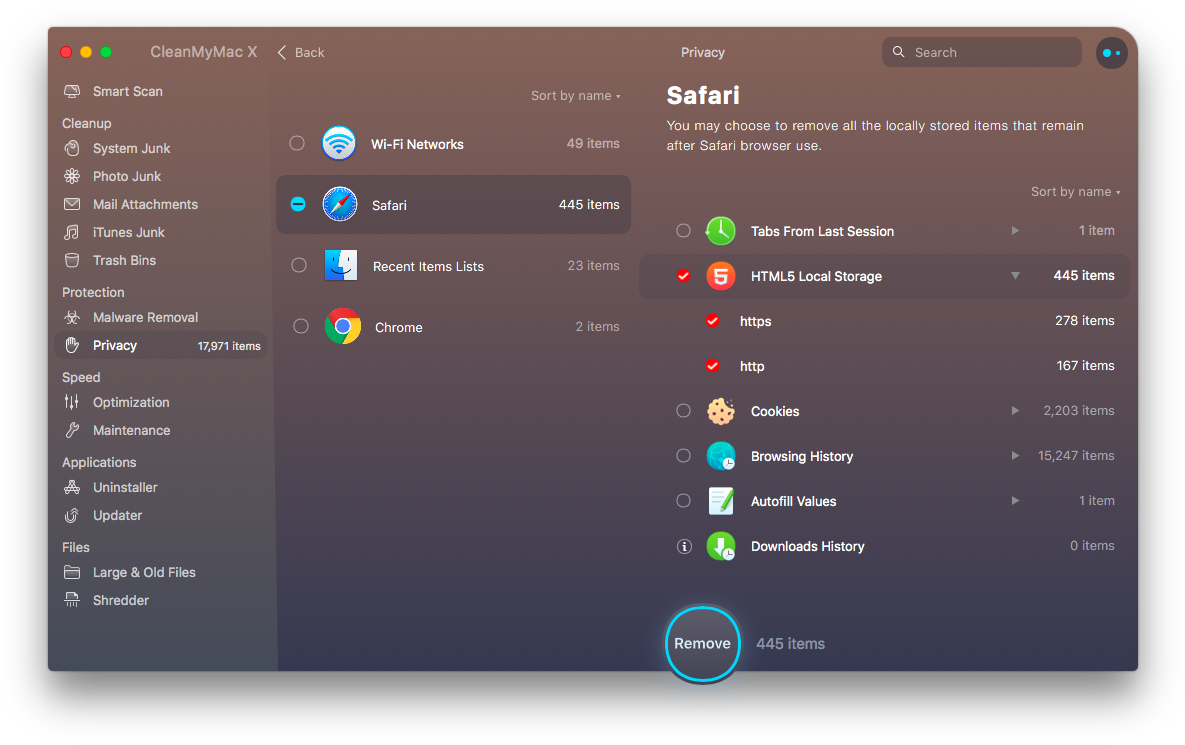 Clean Html Local Storage - Clean My Mac X (1202x756), Png Download