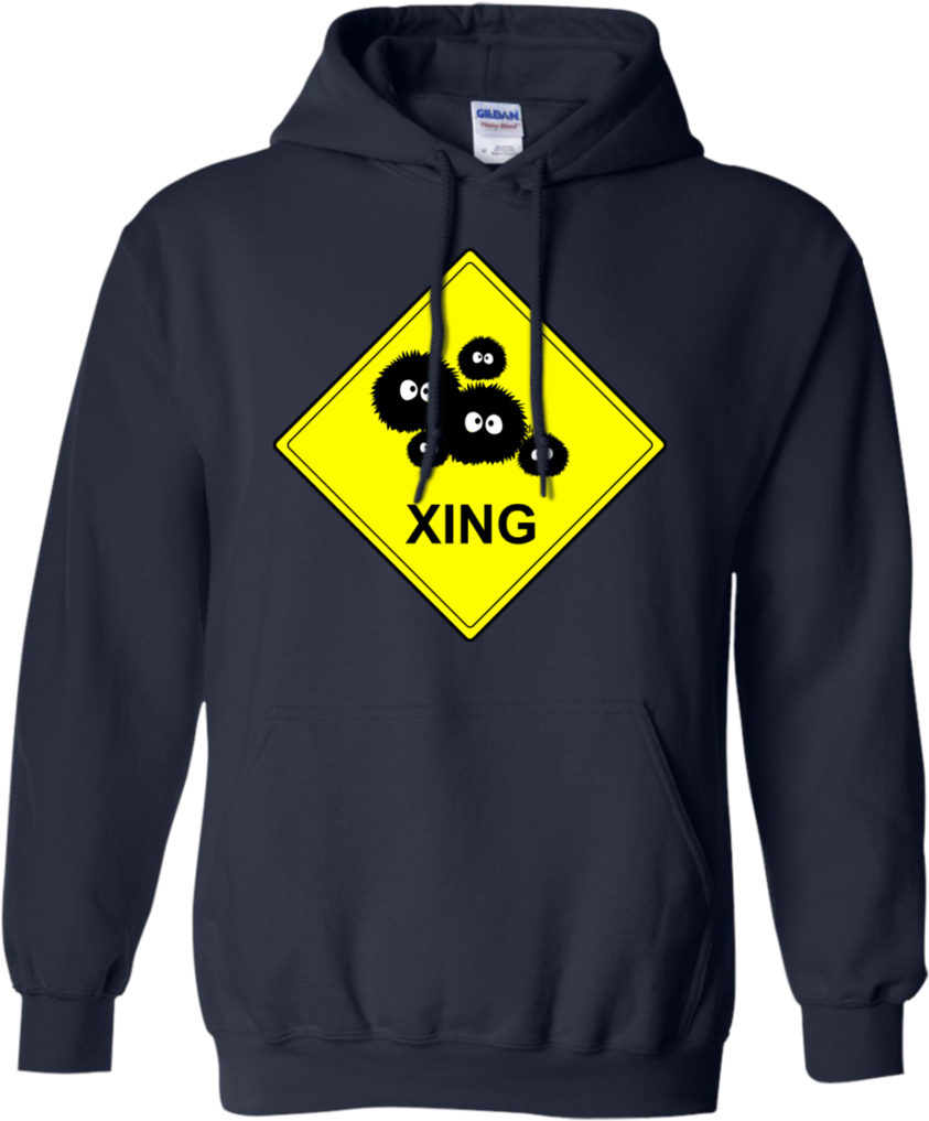 Soot Sprite Crossing Crossing T Shirt & Hoodie - Sweatshirt (1024x1024), Png Download
