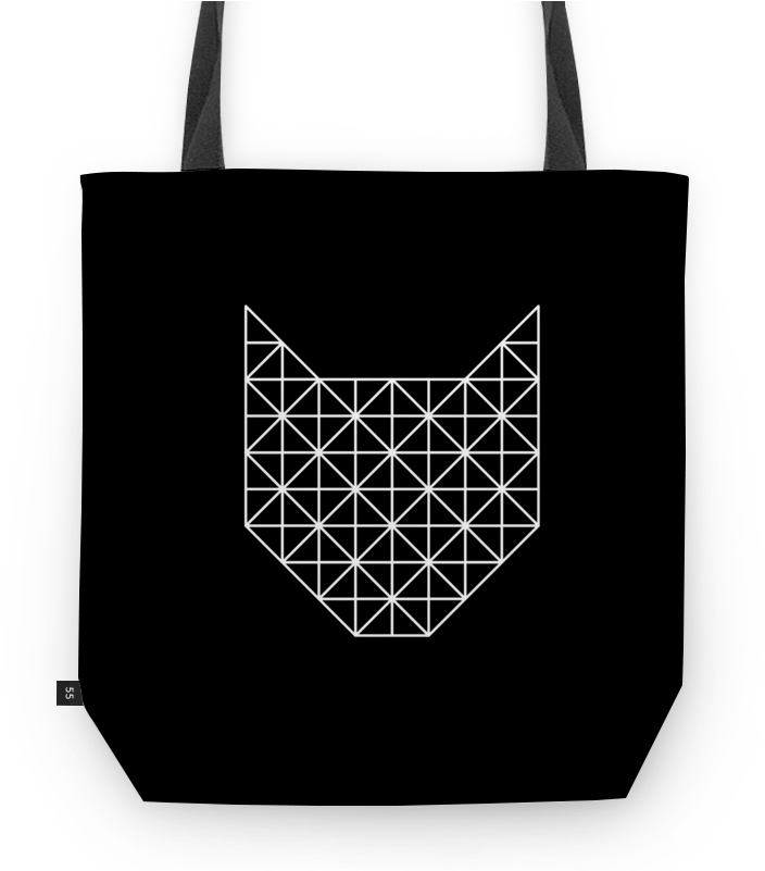 Bolsa Gato Geométrico Preto De Incantarena - Sombrinha Frevo Png (800x800), Png Download