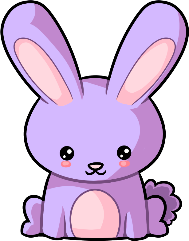 Purple Easter Bunny - Domestic Rabbit (800x800), Png Download