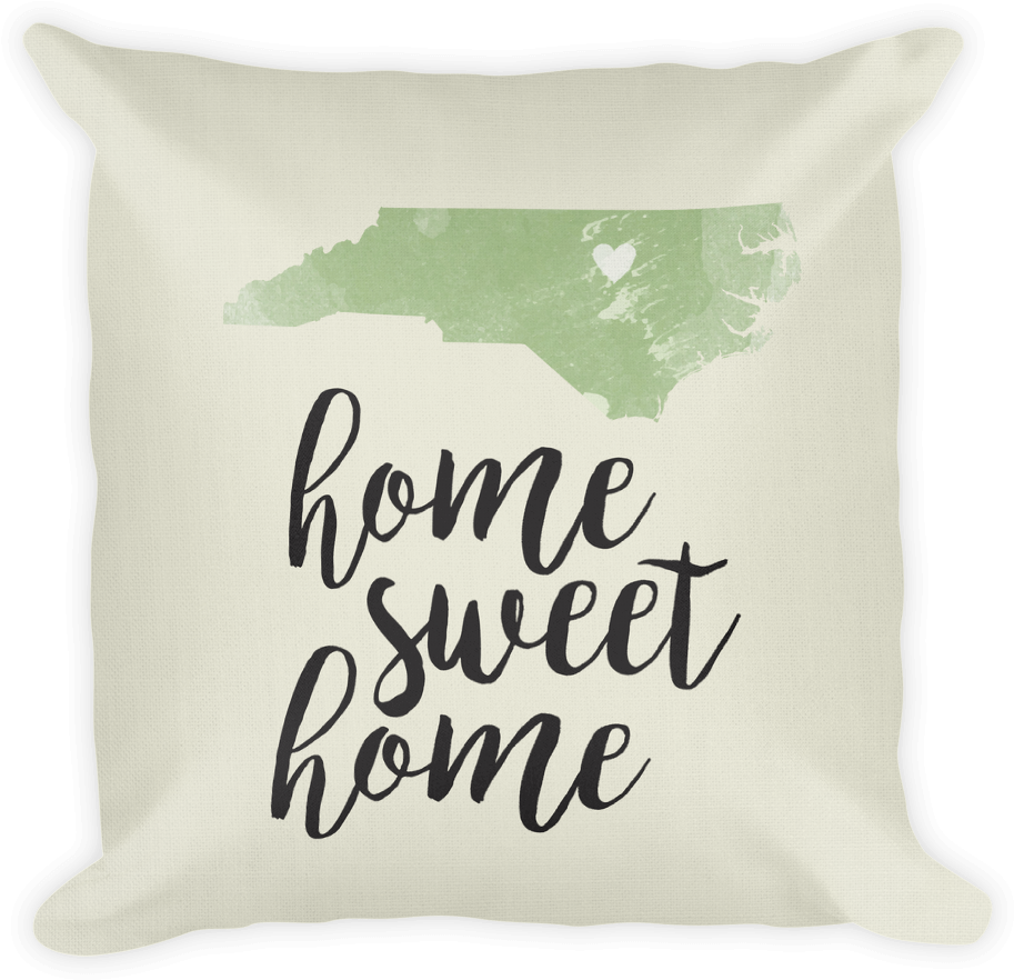 Home Sweet Home State And City Love Custom Square Throw - Cushion (1000x1000), Png Download
