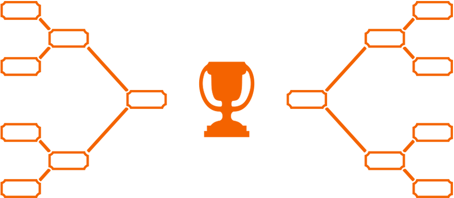 Tournament Bracket Png 2 - 8 Man Tournament Bracket Png (891x424), Png Download