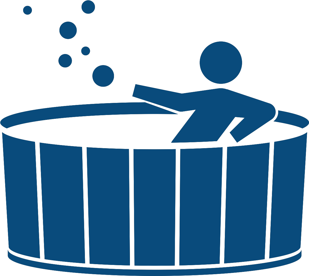 Compact Spas - Black And White Hot Tub Clip Art (1200x1200), Png Download