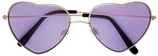 Purple Heart Glasses Png (311x110), Png Download