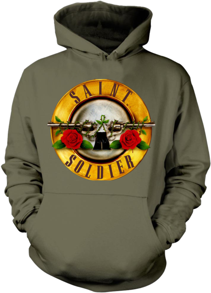 Saint Soldier Hoodie - Sweatshirt (540x600), Png Download