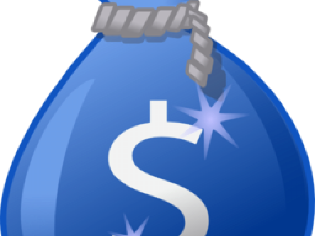 Money Clipart Blue - Clipart Money Bag Png (640x480), Png Download