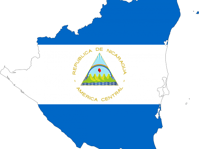 Map Flag Clipart Love - Bandera Nacional De Nicaragua (640x480), Png Download