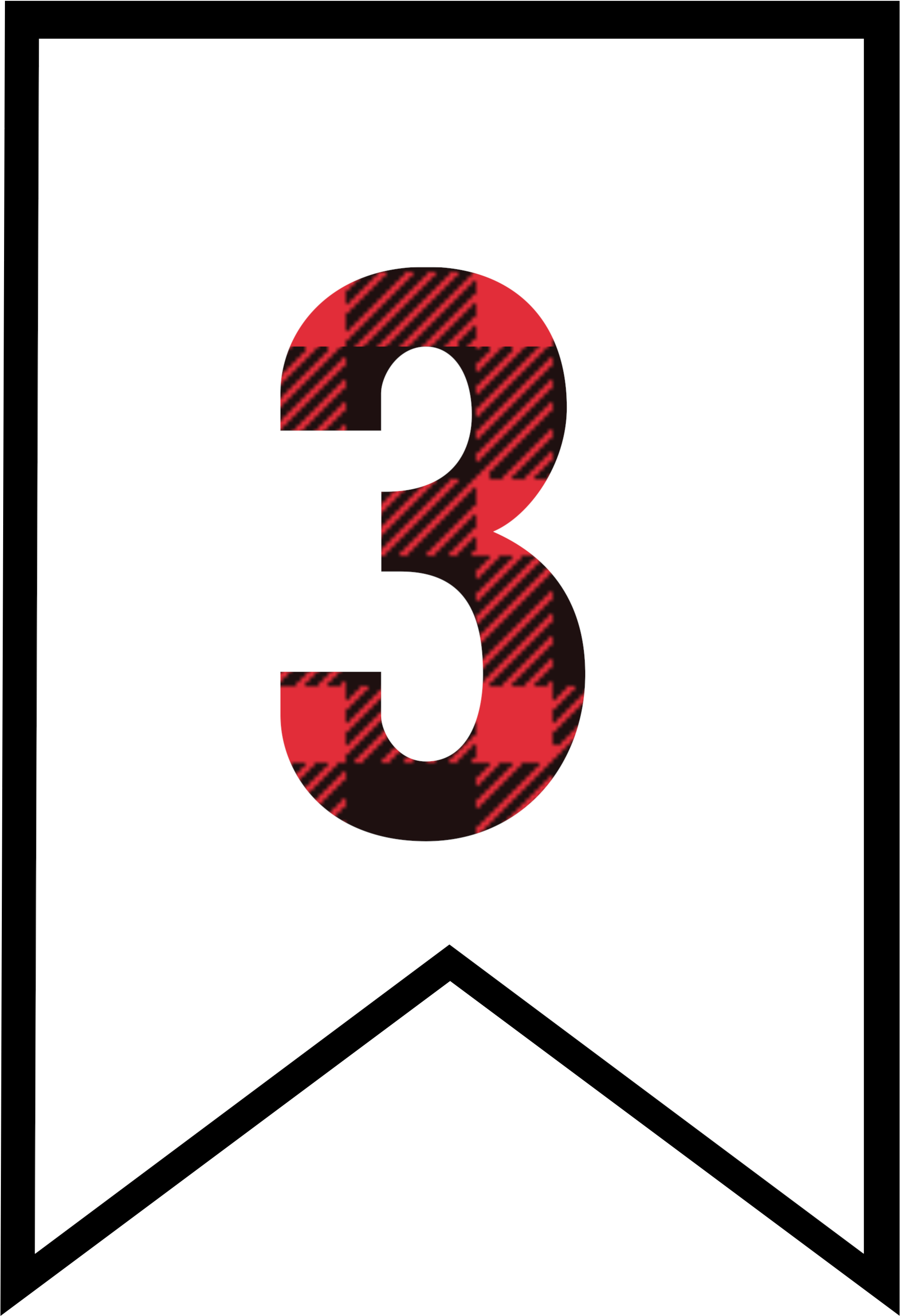 Buffalo Plaid Free Printable Banner Letters - Buffalo Plaid Letters Free (2083x2986), Png Download