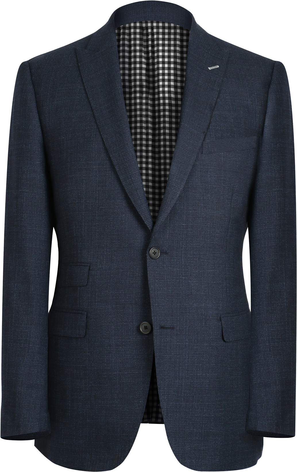 Navy With Blue Graph Check Suit Dresd - Formal Wear (1034x1672), Png Download