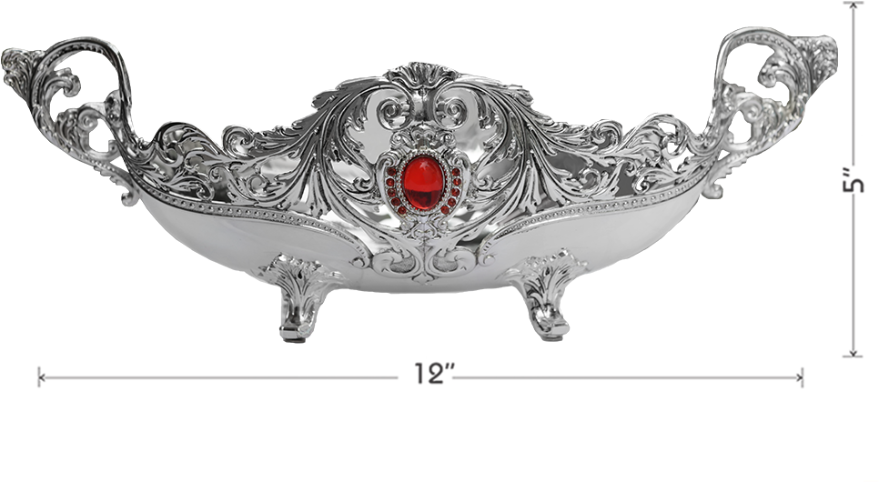 Centre Boat With Ruby-stone,buy Amazing Centre Silver - Illustration (1000x1107), Png Download