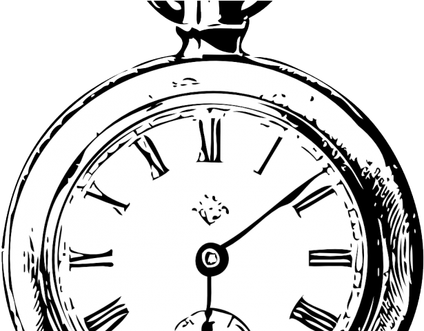 Pocket Watch Clipart Pocket Clock - Simple Pocket Watch Tattoo (640x480), Png Download
