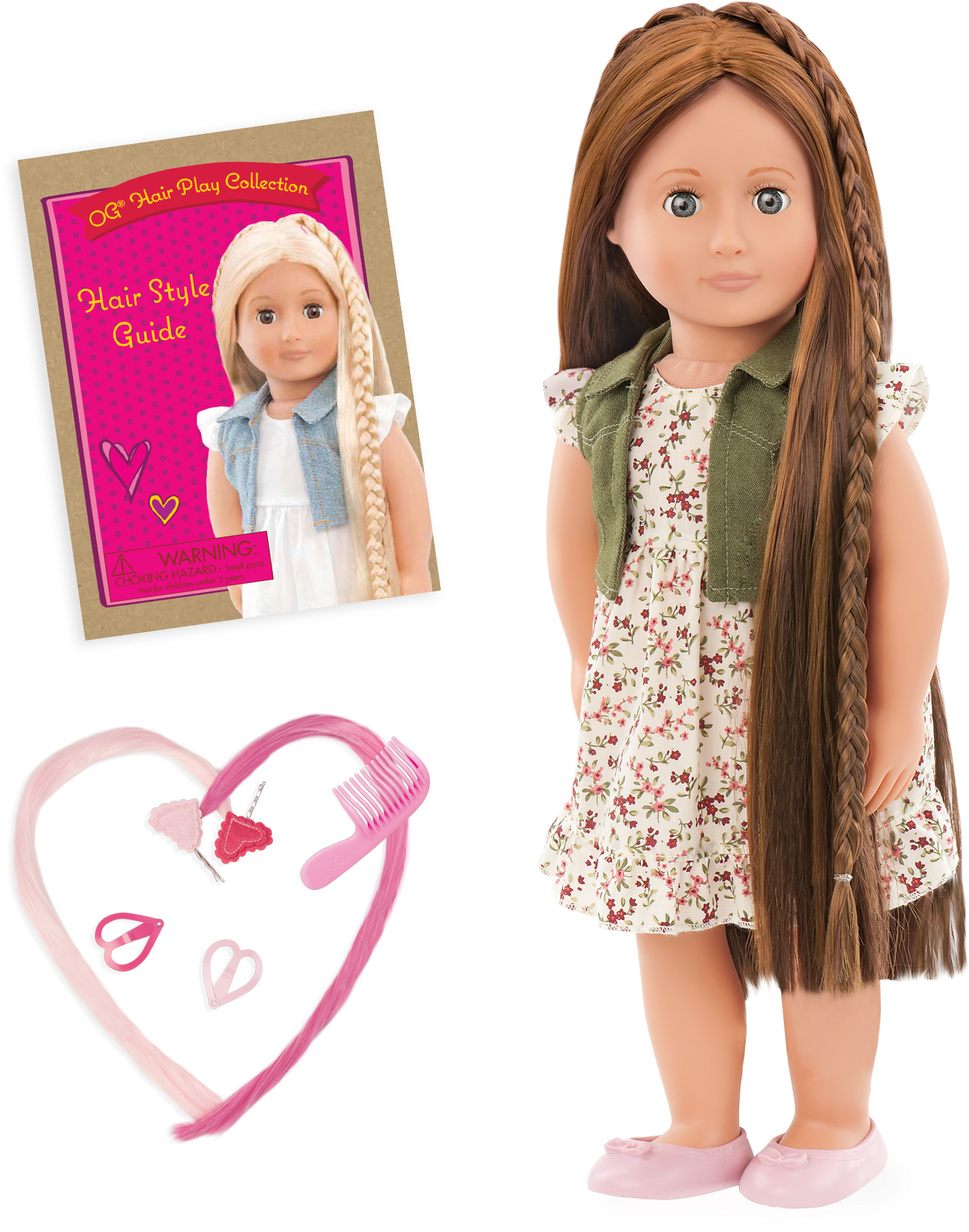 Bd31056a Main Parker Floral Dress All Components - Our Generation Girl Doll Parker (2100x2100), Png Download