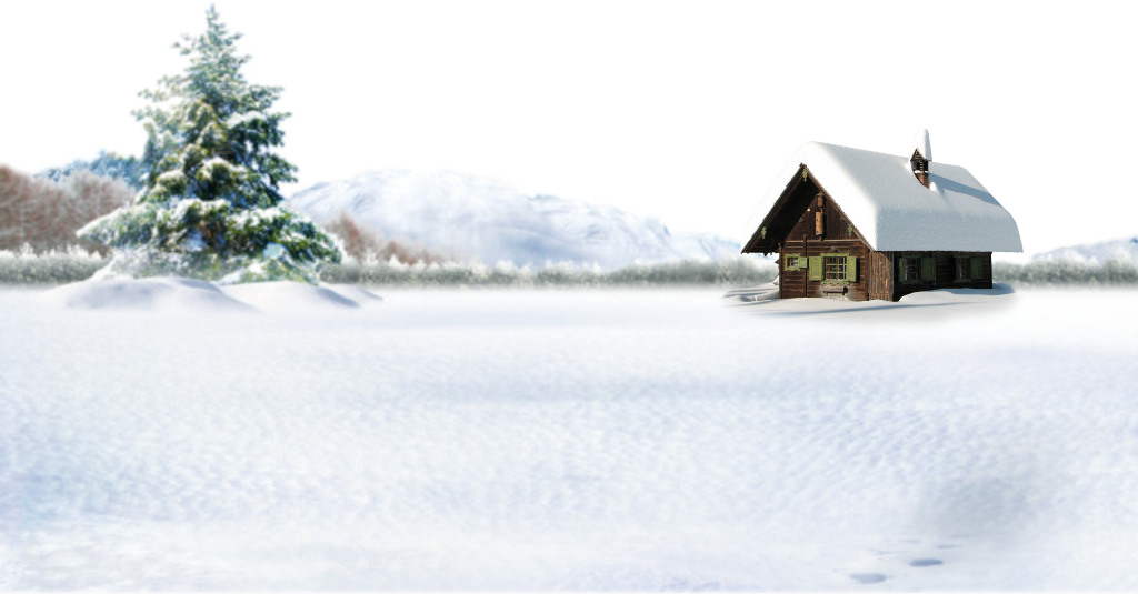 #snow #cabin #christmas #tree #christmastree #snowflake - Snow (1024x535), Png Download