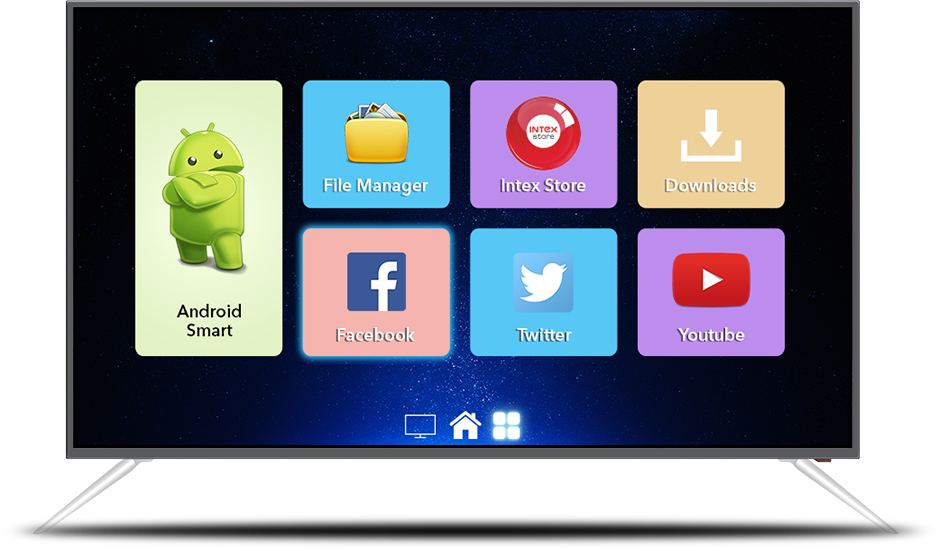 Intex Led Sh4004 With Quad Core Graphics Processor - Intex 43 Inch Smart Tv (938x549), Png Download