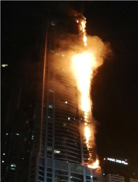 Dubai-fire1 - Torch Tower In Dubai (800x600), Png Download