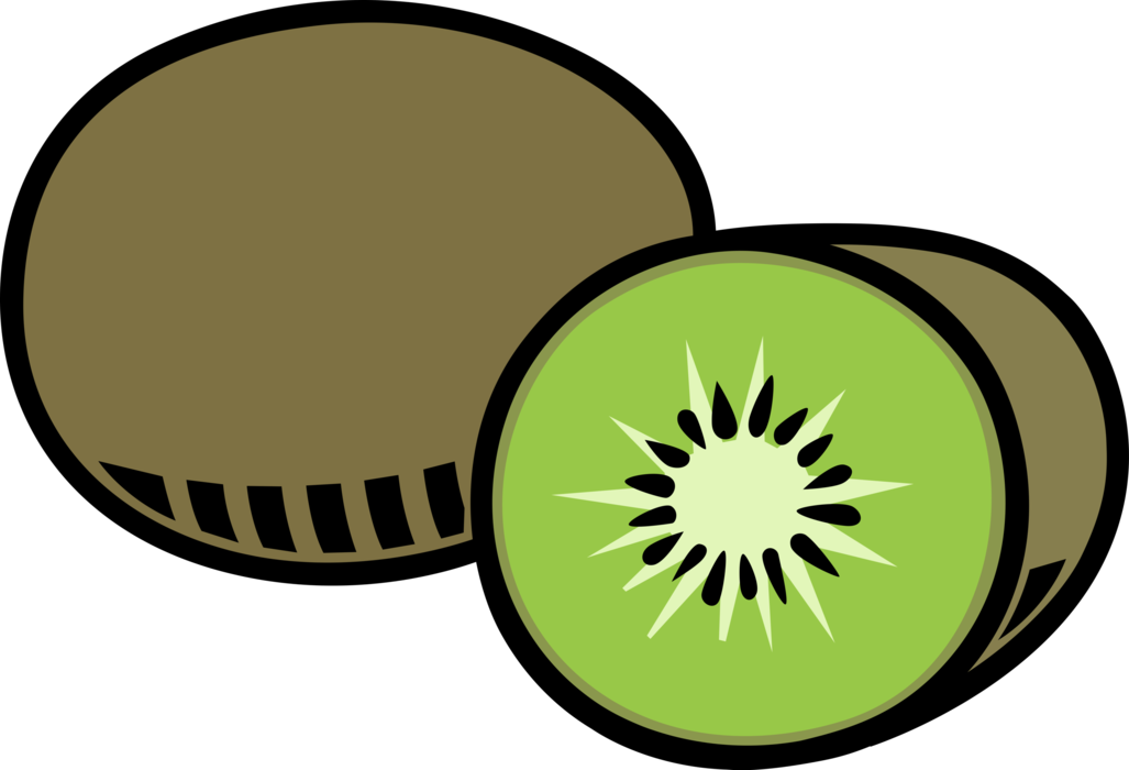Kiwifruit Or Image Illustration - Kiwi Clipart (1027x700), Png Download